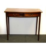 A two drawer hall table, W. 90cm.