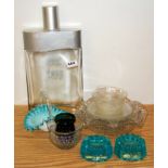 A perfume factice and a quantity of Victorian and Edwardian glass.