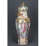 A 19th Century Chinese Canton enamelled porcelain vase and cover, H. 28cm.
