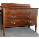 A mahogany three drawer chest, W. 105cm H. 86cm.