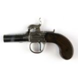 A 19th century large bore lady's percussion pistol, by Slingsby, L. 14cm.
