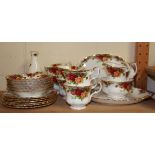 A Royal Albert old country roses tea set, first quality.