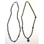 Two haemetite necklaces.