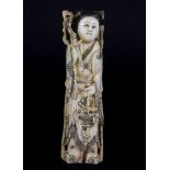 An early 20th Century Chinese carved ivory figure, H. 13.5cm.