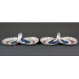 A pair of Limoges double shell dishes, W. 28cm.