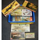 A quantity of Airfix and other model kits.