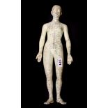 A vintage rubber female acupuncture figure, H. 44cm.