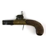 A 19th century large bore lady's percussion pistol, by Boyd of London, L. 14cm.