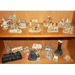 A group of Lilliput lane and David Winter cottages etc.