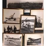 A group of aircraft photographs and a 1951 RAF group photograph.