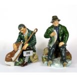Two Royal Doulton figures entitled, The Master 'HN2325' and a A Good Catch 'HN2258'.