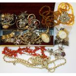 A box of costume jewellery.