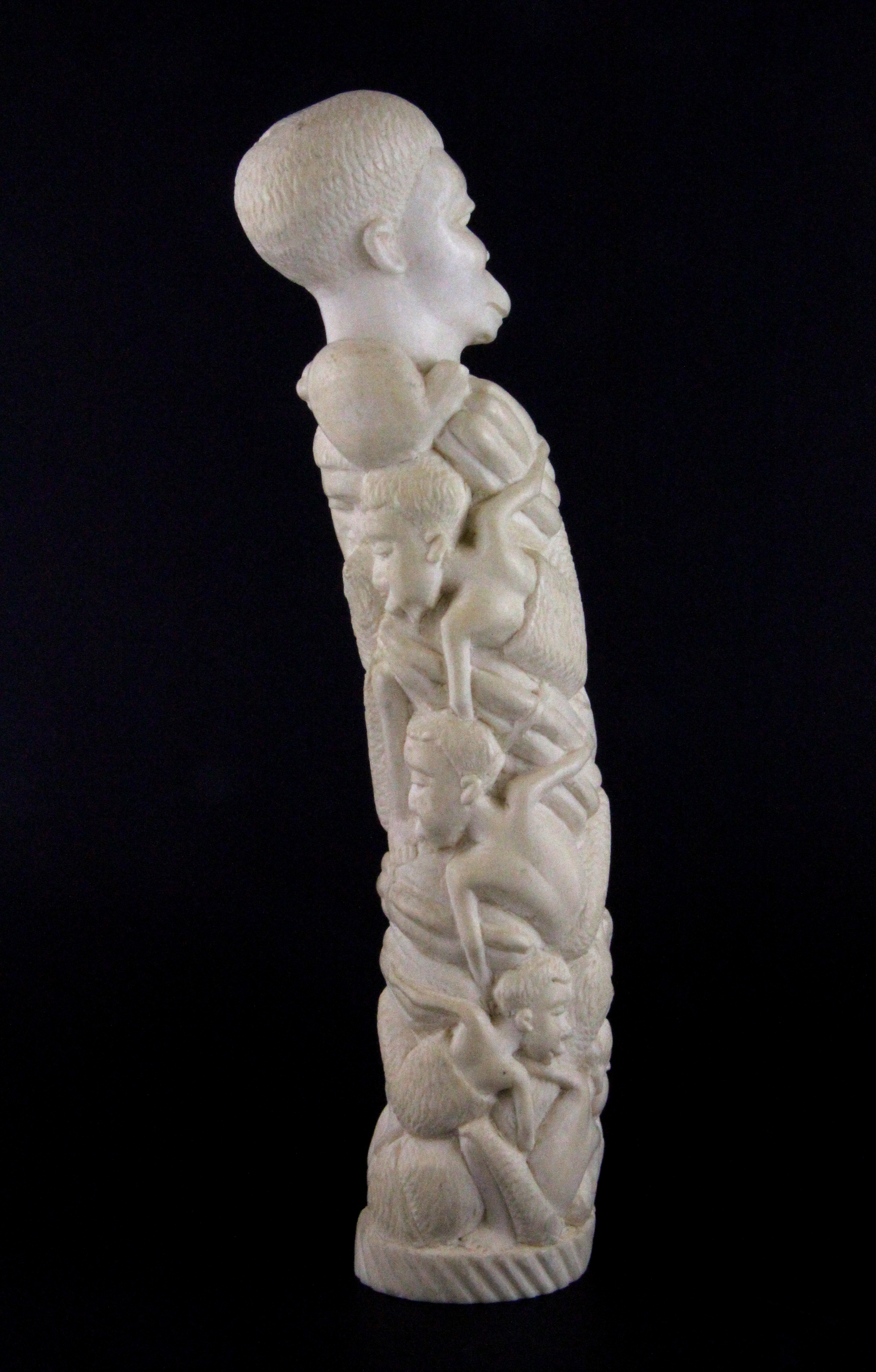 An early 20th Century African carved ivory tribal figure, H. 25cm. - Image 3 of 3