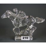 A Waterford crystal race horse, H. 14cm.