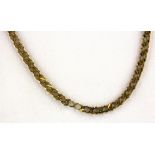 A 9ct yellow gold chain necklace, L. 60cm W. 10.2g.