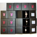 A quantity of Playboy fashion watches.