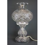 A large Waterford crystal table lamp, H. 47cm.