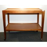 A 1960's satinwood tea trolley, size 82 x 43 x 67cm.