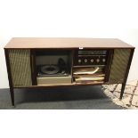 A 1960's mahogany cased radiogram, W. 130cm H. 68cm.