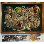 A box of costume jewellery.