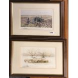 Two Colin Morse pencil signed limited edition 215-250 and 221/250 prints of farming scenes, framed