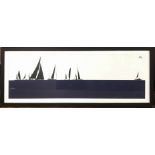 An interesting Contemporary framed print, framed size 120 x 50cm.