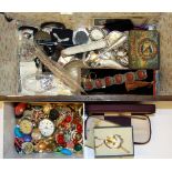 A large box of costume jewellery.