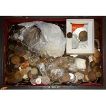A large Victorian box of coins.