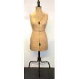 A 1920's dressmaker's dummy, H. 152cm.