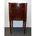 A 19th Century mahogany bed side cabinet 35 x 38 x 68cm.