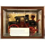 A superb mahogany cased hand made scratch built model of the Royal Mailcoach York to London 1827