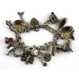 A hallmarked silver charm bracelet.