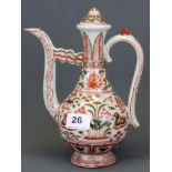 A Chinese hand enamelled porcelain wine ewer, H. 22cm.