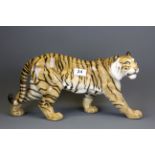 A Wieseler Mahler porcelain figure of a tiger, L. 43cm.