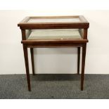 A small mahogany bijouterie cabinet, 46 x 33 x 51cm.