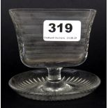 An Edwardian cut glass holder, H. 9cm.