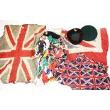 A quantity of vintage jubilee bunting and other miscellanea.