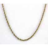 A 9ct yellow gold chain, L. 60cm.