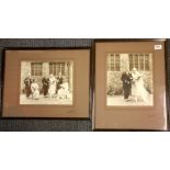 Two framed 1920's wedding photographs, frame 51 x 41cm.