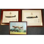 A quantity of World War Two related aircraft prints, largest 47 x 56cm.