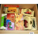 A quantity of Matchbox and die cast vehicles.