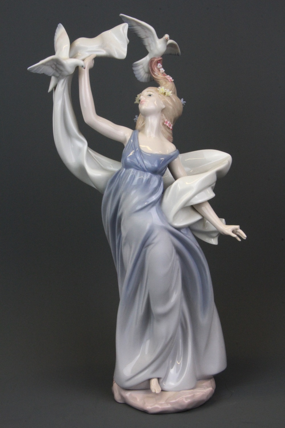 Four Lladro 'Millennium Figures' c. 2000 together with boxes, tallest H. 41cm. - Image 5 of 5