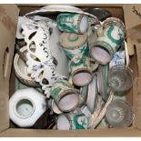 A quantity of mixed china and glassware etc.