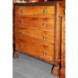 An oak chest of drawers, 100 x 84 x 46cm.
