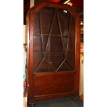 An Art Deco mahogany glass fronted display cabinet, 125 x 61 x 27cm.