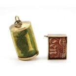 Two 9ct banknote charms.