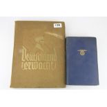 A 1933 German Nazi cloth bound book of photographs and a cloth bound copy of Mein Kampff in