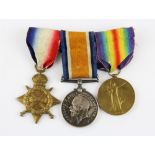 Three First World War medals and ribbons; two S. S. 6106 P. Kavanagh, ORD. R. N. and one for 16207