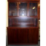 A 1980's Danish Christian Linneberg hardwood display cabinet together with original purchase