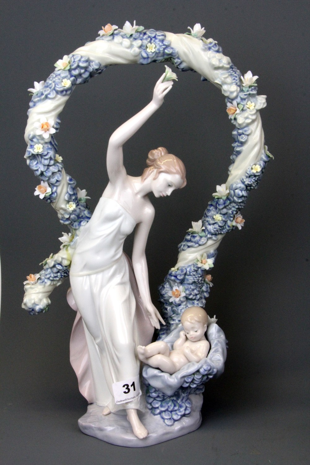 Four Lladro 'Millennium Figures' c. 2000 together with boxes, tallest H. 41cm. - Image 2 of 5